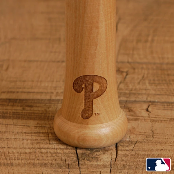 Thompson Mug Co. - Dugout Mugs Philadelphia Phillies "P" Season Opener™ | Baseball Bat Handle Bottle Opener
