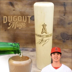 Thompson Mug Co. - Dugout Mugs Shohei Ohtani Baseball Bat Mug | Los Angeles Angels | Signature Series Dugout Mug®