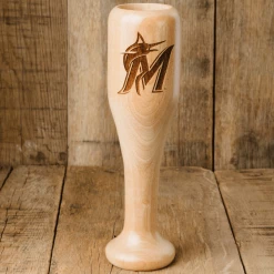 Thompson Mug Co. - Dugout Mugs Miami Marlins "M" Wined Up® | Baseball Bat Wine Mug