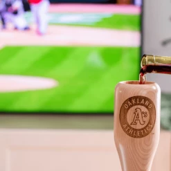 Thompson Mug Co. - Dugout Mugs Oakland Athletics Wined Up® | Baseball Bat Wine Mug
