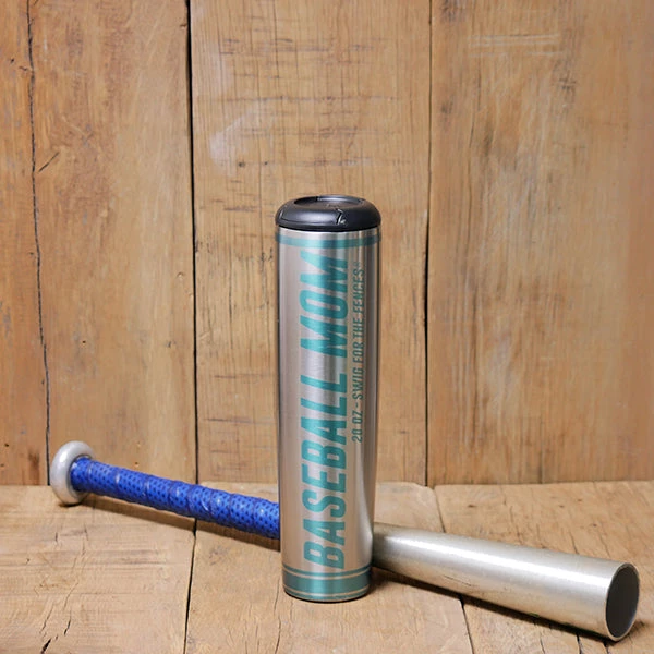 Thompson Mug Co. - Dugout Mugs Custom Mugs Put Your Photo On A Baseball Mom Metal Dugout Mug | Stainless Steel Baseball Bat Mug