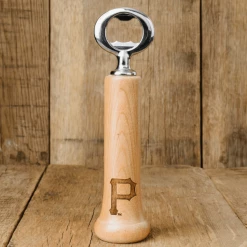 Thompson Mug Co. - Dugout Mugs Pittsburgh Pirates "P" Season Opener™ | Baseball Bat Handle Bottle Opener