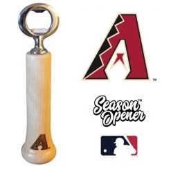 Thompson Mug Co. - Dugout Mugs Arizona Diamondbacks Season Opener™ - Baseball Bat Handle Bottle Opener