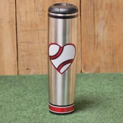 Thompson Mug Co. - Dugout Mugs Gifts Under $30 Hearts With Laces Metal Dugout Mug | Stainless Steel Baseball Bat Mug