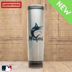 Thompson Mug Co. - Dugout Mugs Miami Marlins Metal Dugout Mug | Stainless Steel Baseball Bat Mug