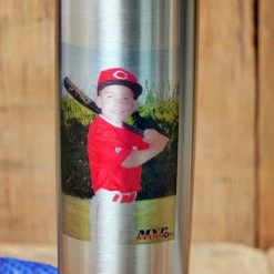 Thompson Mug Co. - Dugout Mugs Custom Mugs Put Your Photo On A Baseball Mom Metal Dugout Mug | Stainless Steel Baseball Bat Mug