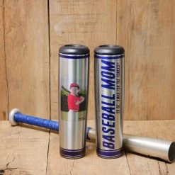 Thompson Mug Co. - Dugout Mugs Custom Mugs Put Your Photo On A Baseball Mom Metal Dugout Mug | Stainless Steel Baseball Bat Mug