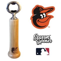 Thompson Mug Co. - Dugout Mugs Baltimore Orioles Season Opener™ | Baseball Bat Handle Bottle Opener